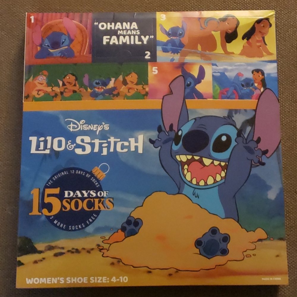 Lilo and Stitch sock advent calendar